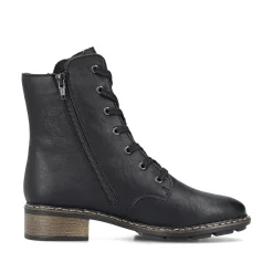 Rieker Damen Schnürstiefel nachtschwarz