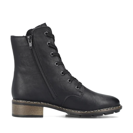 Rieker Damen Schnürstiefel nachtschwarz