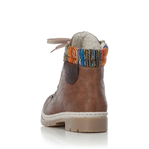 Rieker Damen Schnürstiefel macciatobraun-bunt