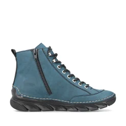 Rieker Damen Schnürstiefel californiablau
