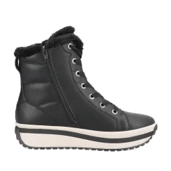 Rieker Damen Schnürstiefel urbanschwarz