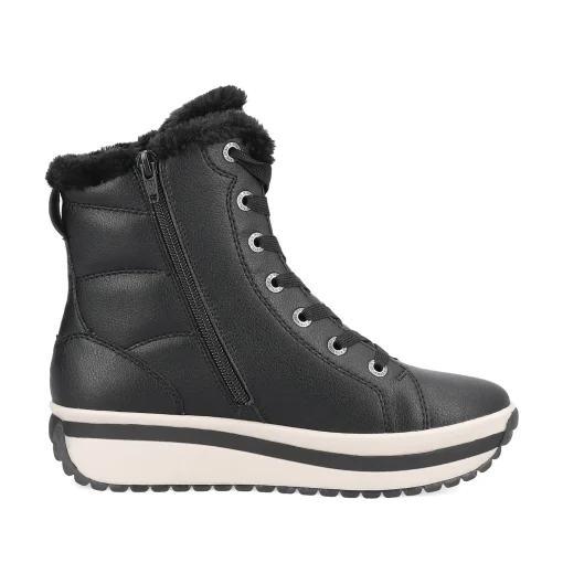 Rieker Damen Schnürstiefel urbanschwarz