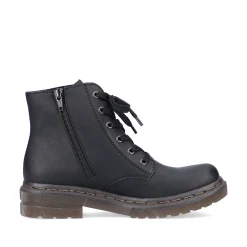 Rieker Damen Schnürstiefel carbonschwarz