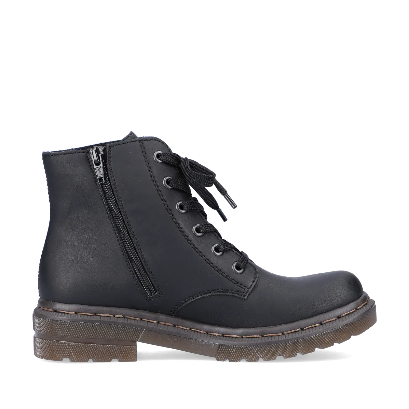 Rieker Damen Schnürstiefel carbonschwarz