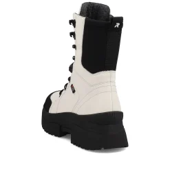 Rieker Damen Schnürstiefel snow-white deep-black