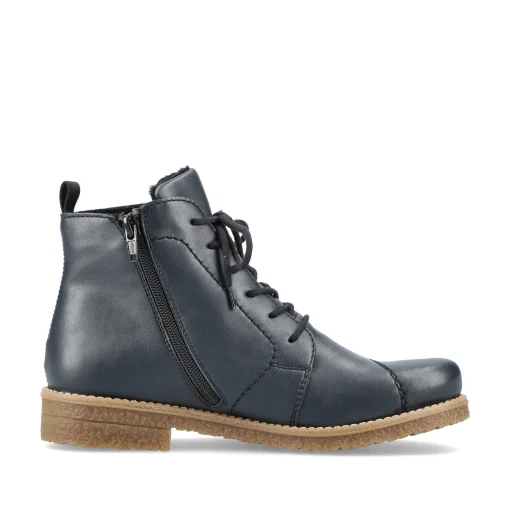 Rieker Damen Schnürstiefel marineblau