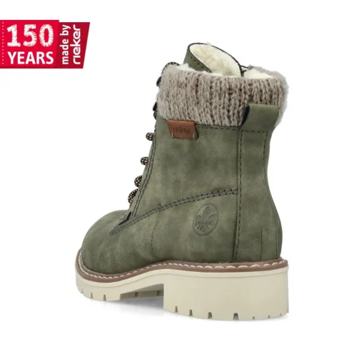 Rieker Damen Schnürstiefel kaktusgrün