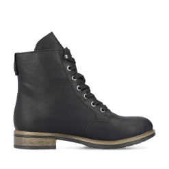 Rieker Damen Schnürstiefel asphaltschwarz