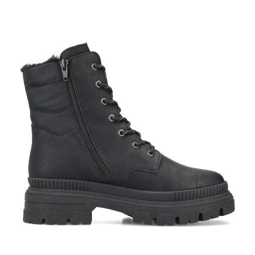 Rieker Damen Schnürstiefel nachtschwarz
