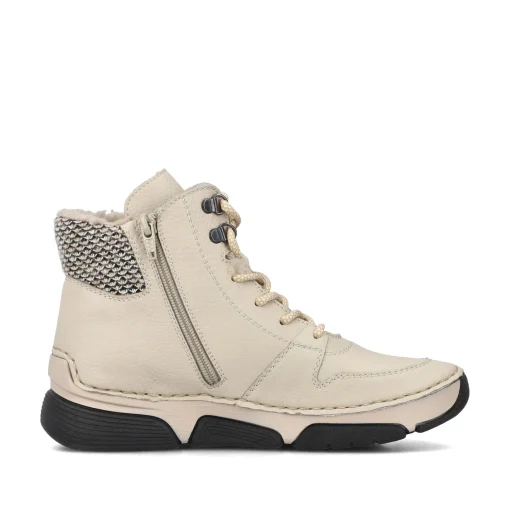 Rieker Damen Schnürstiefel hellbeige