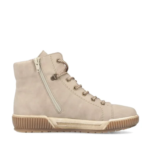 Rieker Damen Schnürstiefel cremebeige