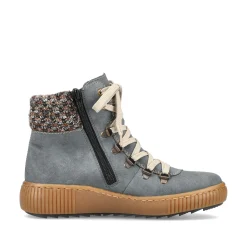 Rieker Damen Schnürstiefel cyanblau