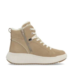 Rieker Damen Schnürstiefel lehmbeige