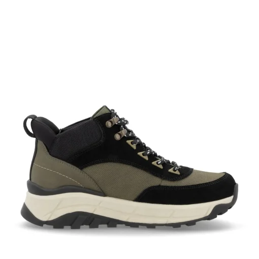 Rieker Damen Schnürstiefel urbanschwarz-khaki