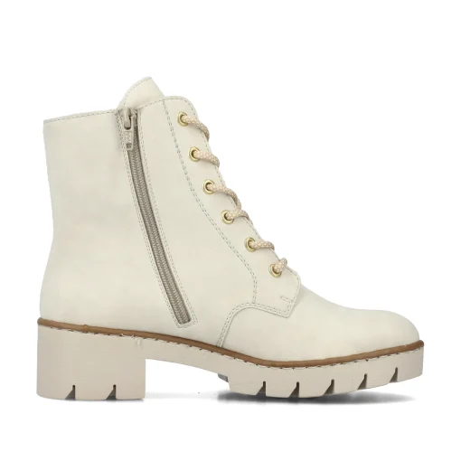 Rieker Damen Schnürstiefel hellbeige
