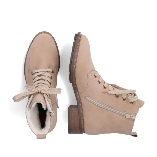 Rieker Damen Schnürstiefel sandbeige
