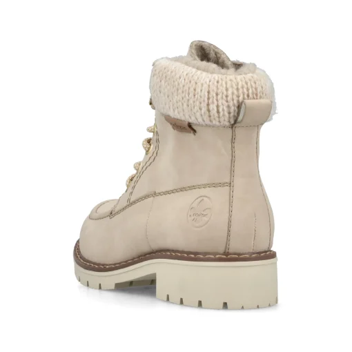 Rieker Damen Schnürstiefel sandbeige