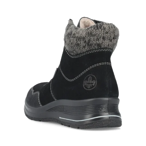 Rieker Damen Schnürstiefel urbanschwarz