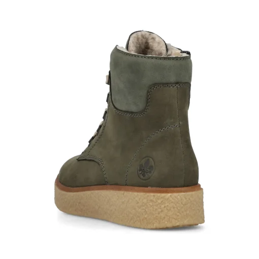 Rieker Damen Schnürstiefel schilfgrün