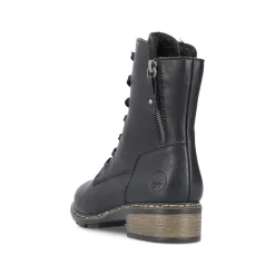 Rieker Damen Schnürstiefel nachtschwarz