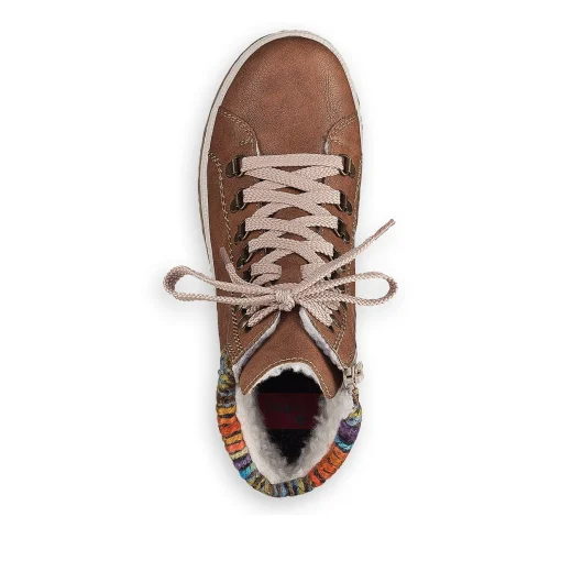 Rieker Damen Schnürstiefel macciatobraun-bunt