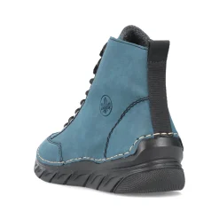 Rieker Damen Schnürstiefel californiablau