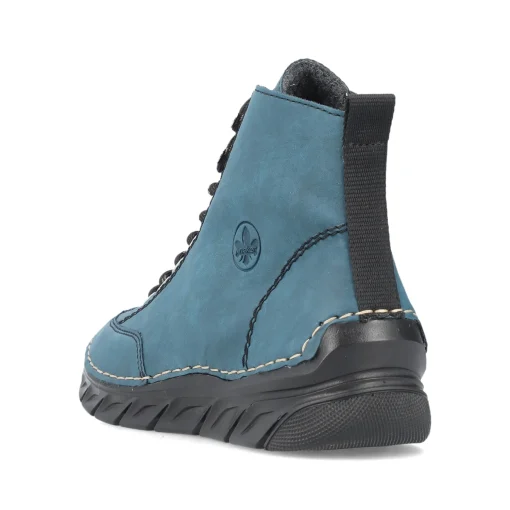 Rieker Damen Schnürstiefel californiablau