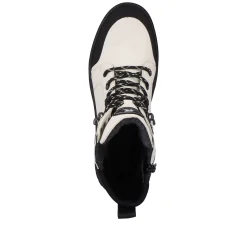 Rieker Damen Schnürstiefel snow-white deep-black