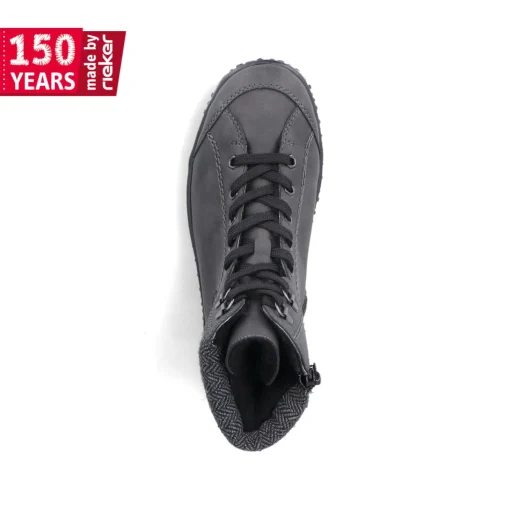 Rieker Damen Schnürstiefel carbongrau