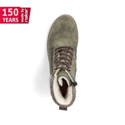 Rieker Damen Schnürstiefel kaktusgrün