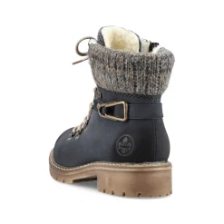Rieker Damen Schnürstiefel dunkelblau