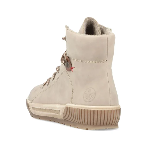 Rieker Damen Schnürstiefel cremebeige