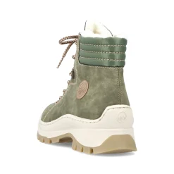 Rieker Damen Schnürstiefel schilfgrün