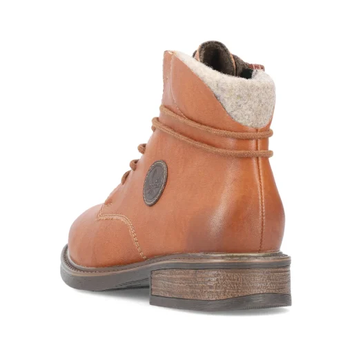Rieker Damen Schnürstiefel karamellbraun