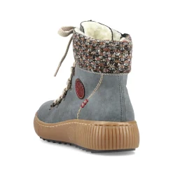 Rieker Damen Schnürstiefel cyanblau