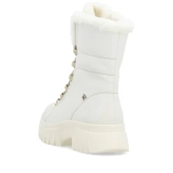 Rieker Damen Schnürstiefel cremeweiß