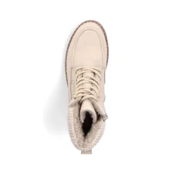 Rieker Damen Schnürstiefel sandbeige