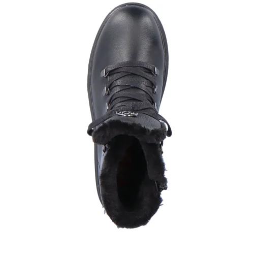 Rieker Damen Schnürstiefel tiefschwarz
