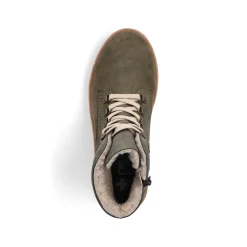 Rieker Damen Schnürstiefel schilfgrün
