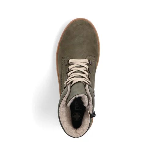 Rieker Damen Schnürstiefel schilfgrün
