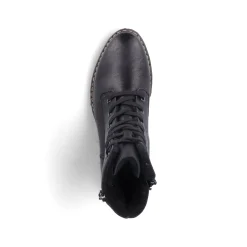 Rieker Damen Schnürstiefel nachtschwarz