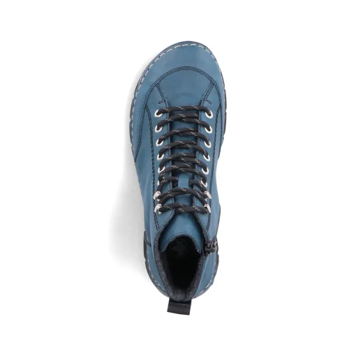 Rieker Damen Schnürstiefel californiablau