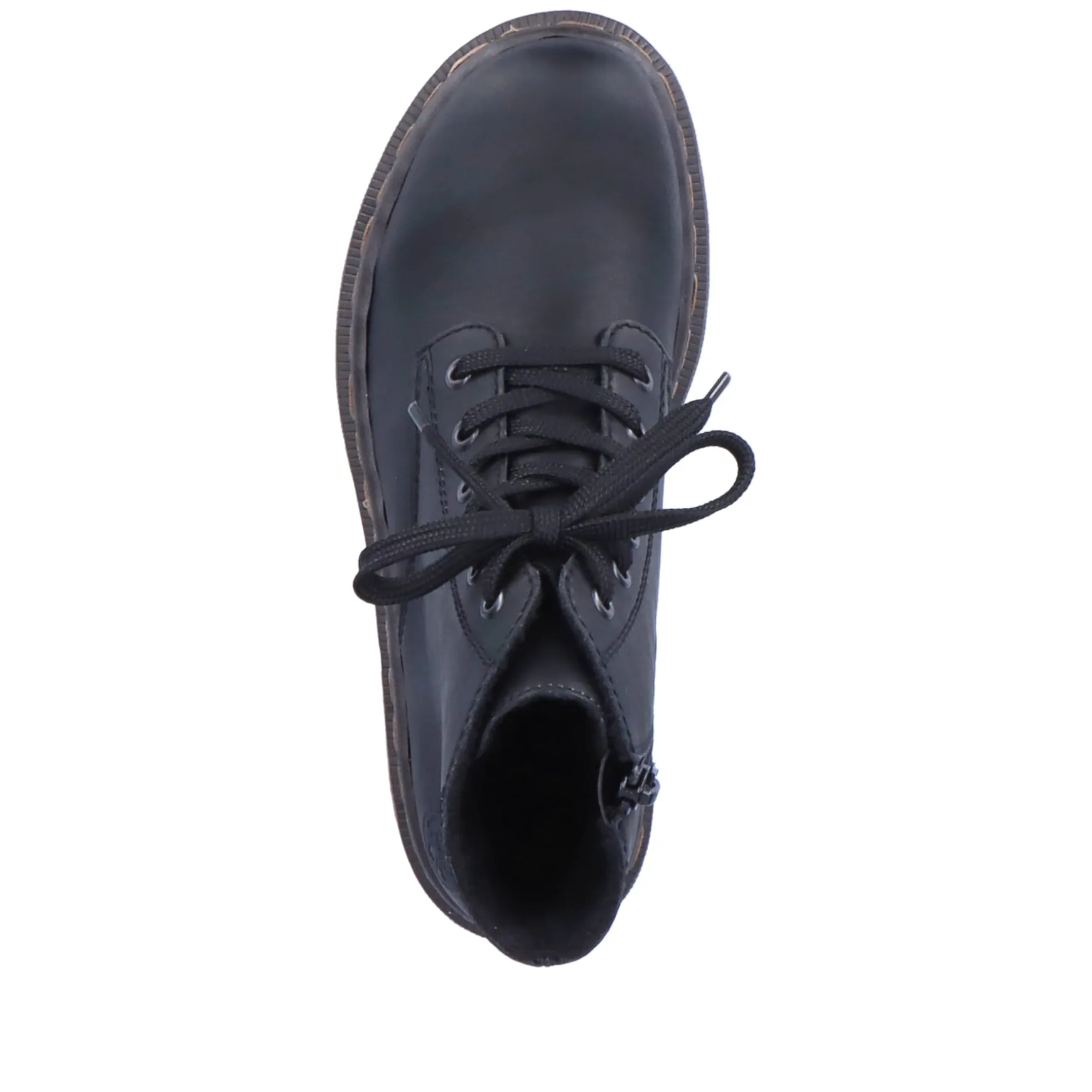 Rieker Damen Schnürstiefel carbonschwarz