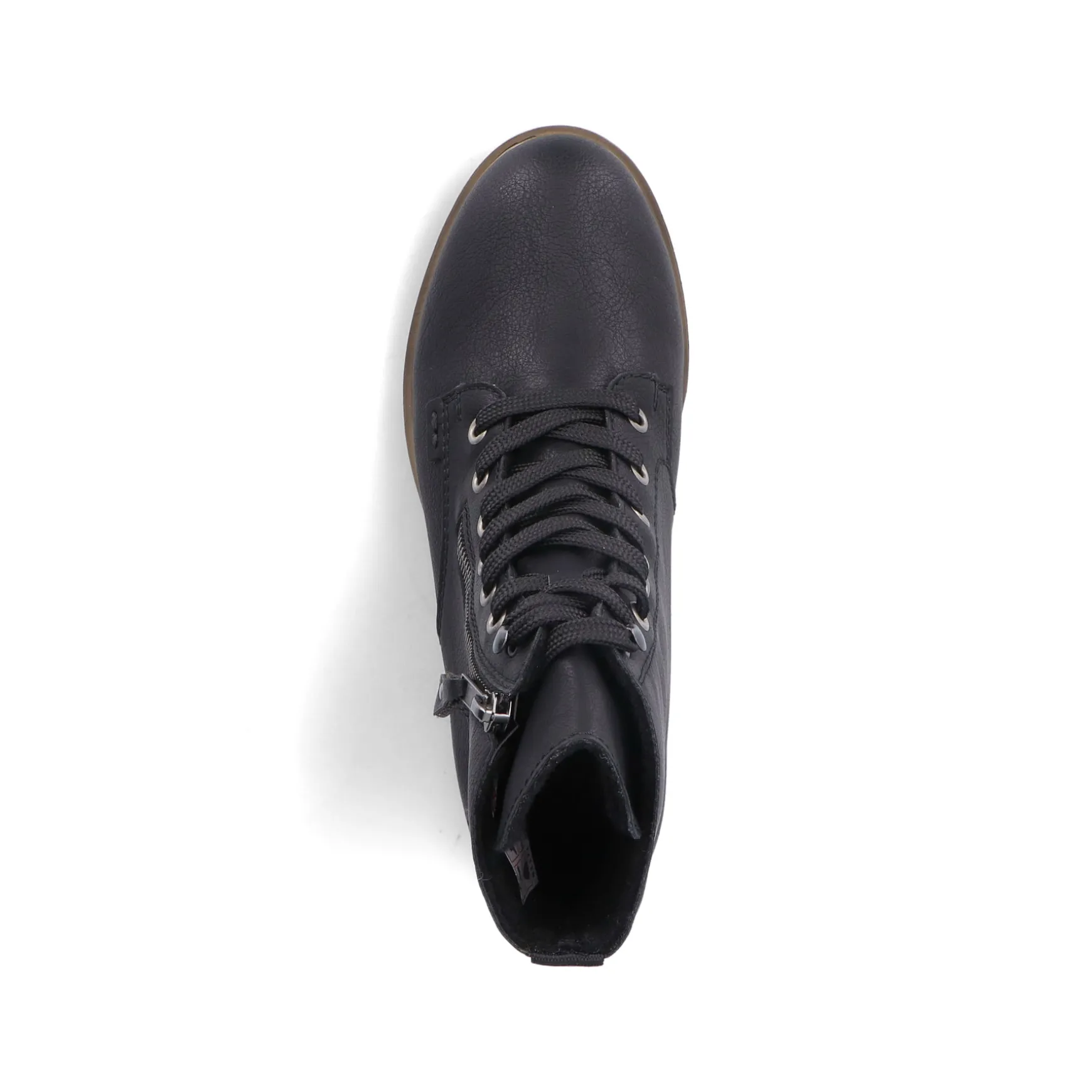 Rieker Damen Schnürstiefel asphaltschwarz