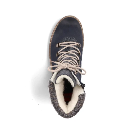 Rieker Damen Schnürstiefel dunkelblau