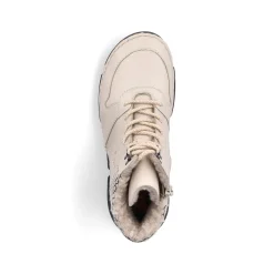 Rieker Damen Schnürstiefel hellbeige