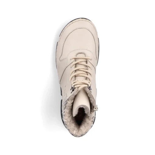 Rieker Damen Schnürstiefel hellbeige