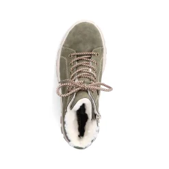 Rieker Damen Schnürstiefel schilfgrün
