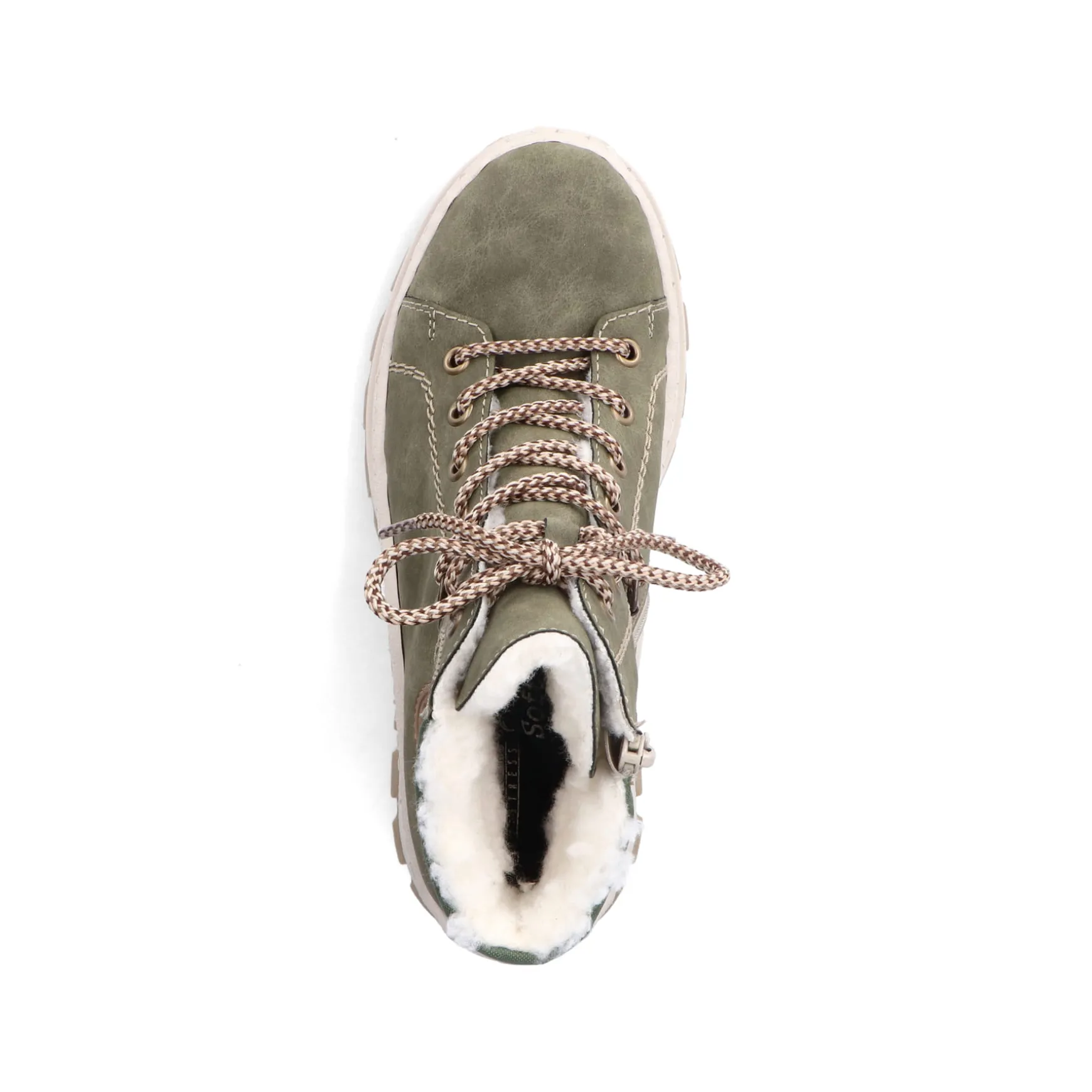 Rieker Damen Schnürstiefel schilfgrün