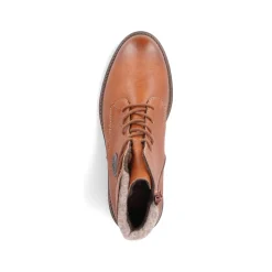 Rieker Damen Schnürstiefel karamellbraun